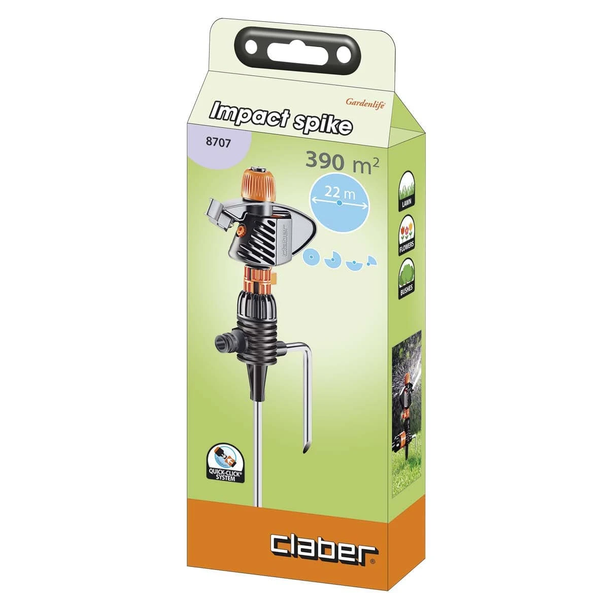 Claber Impact Sprinkler On Spike - 8707 4 Claber Impact Sprinkler On Spike - 8707 - Image 2