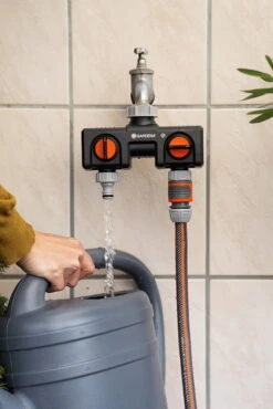 Gardena Twin Channel Tap Connector - 8193 -Irrigation Tool Store garden hose fittings gardena twin channel tap connector 8193 35441422106790