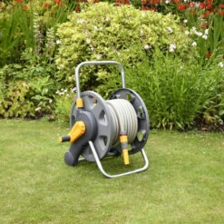 Hozelock Assembled 2 In 1 Hose Reel With 25m Hose - 2431 -Irrigation Tool Store garden hose reels hozelock assembled 2 in 1 hose reel with 25m hose 2431 34017763721382
